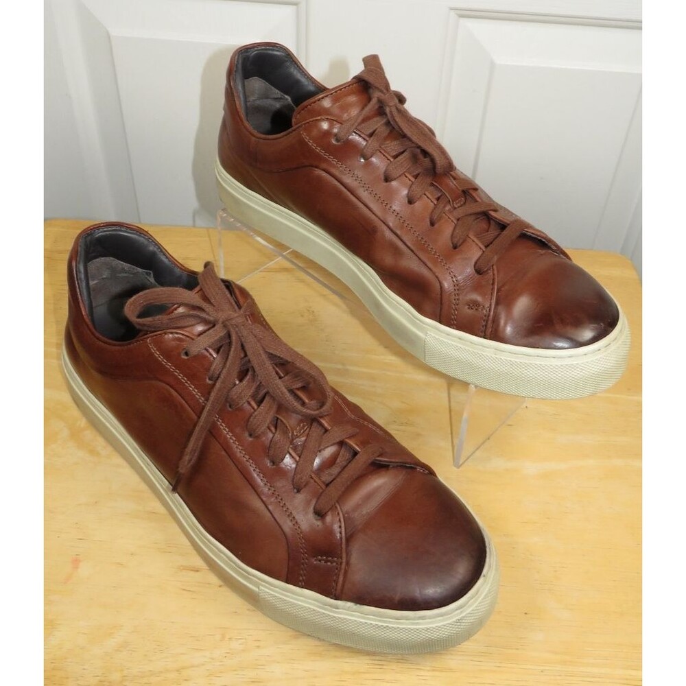 To Boot New York Pescara Dark Brown Leather Casual Sneakers Mens Size 10.5